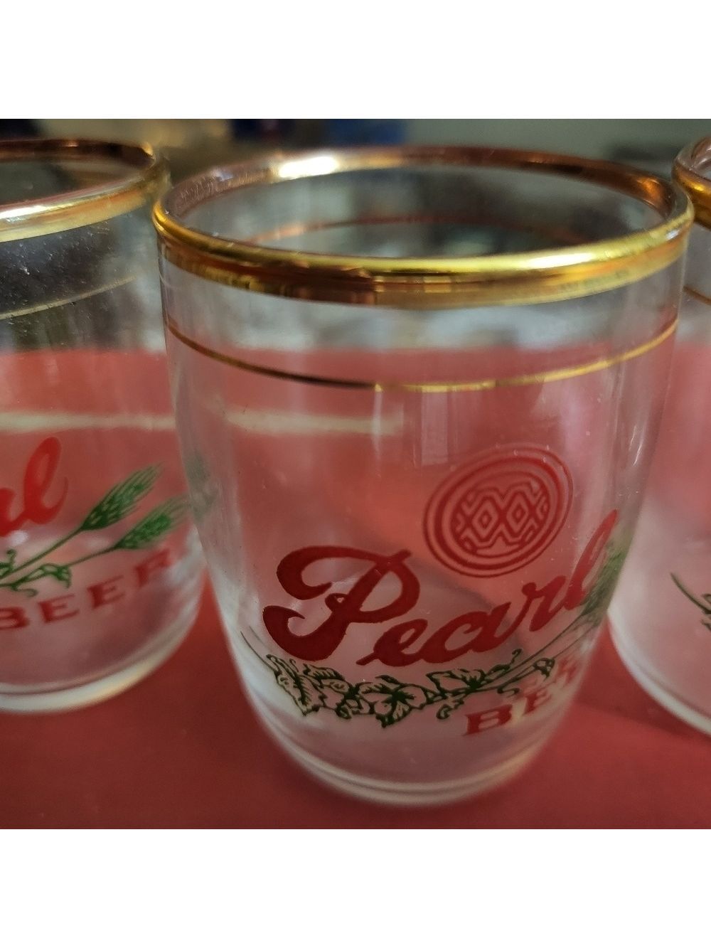 Rare vintage collector's boxed set/5 of Pearl Beer xXx Barrel Tasting Glasses - Picture 4 of 5